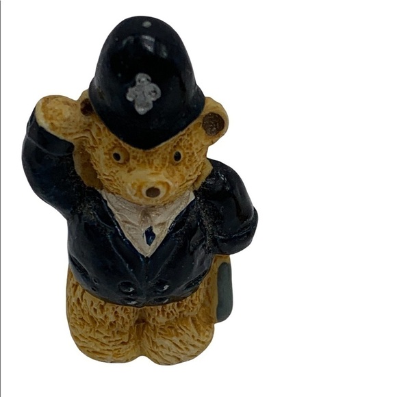 British Miniature Ceramic Bears Flag Set of 4 - Picture 3 of 7